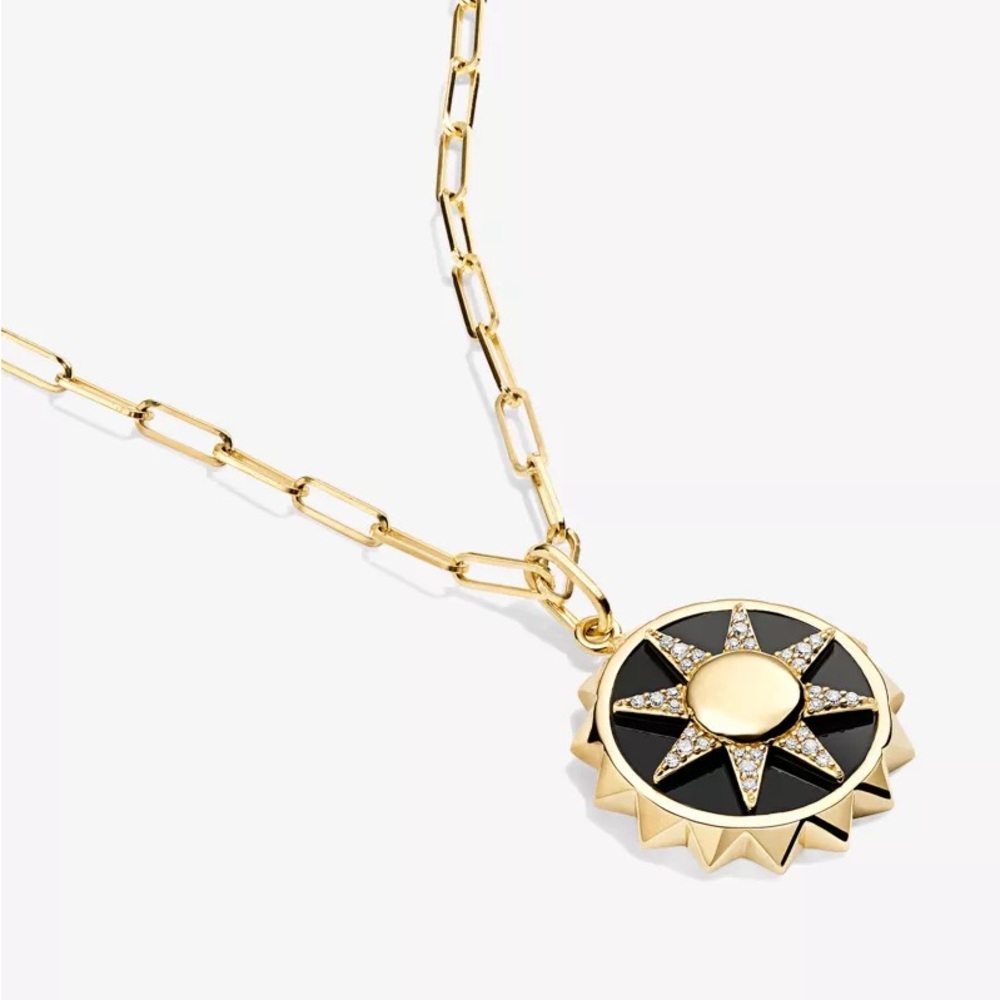 ISO Mejuri Black Sun Pendant